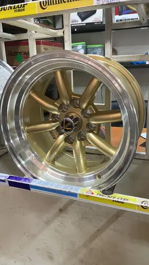 Gold Silver Offset 14 Inch Rims Set