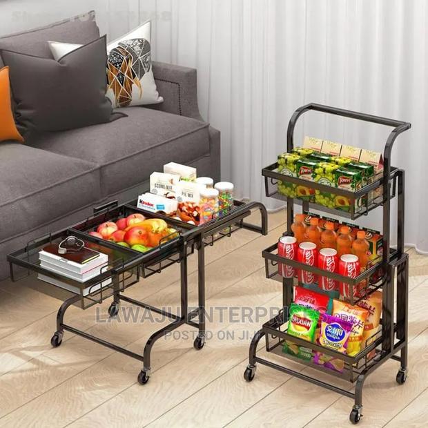360° Rotating Multipurpose 3 Layer Metallic Storage Rack - main view