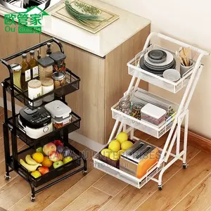 360° Rotating Multipurpose 3 Layer Metallic Storage Rack