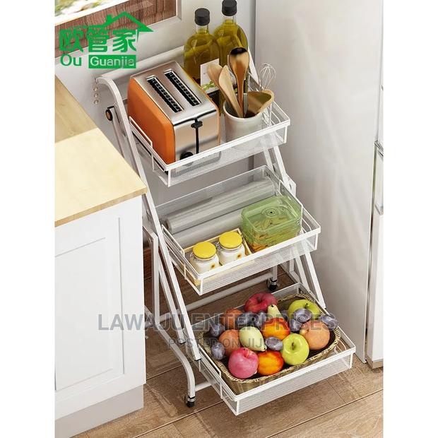 Three Tier Adjustable Storage Shelf Rack - thumbnail 2