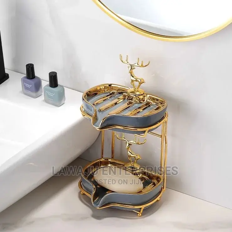 Nordic Ceramic Luxury Drain Soap Rack