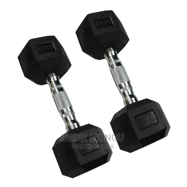 Hexagon Dumbell, 5kg Pair