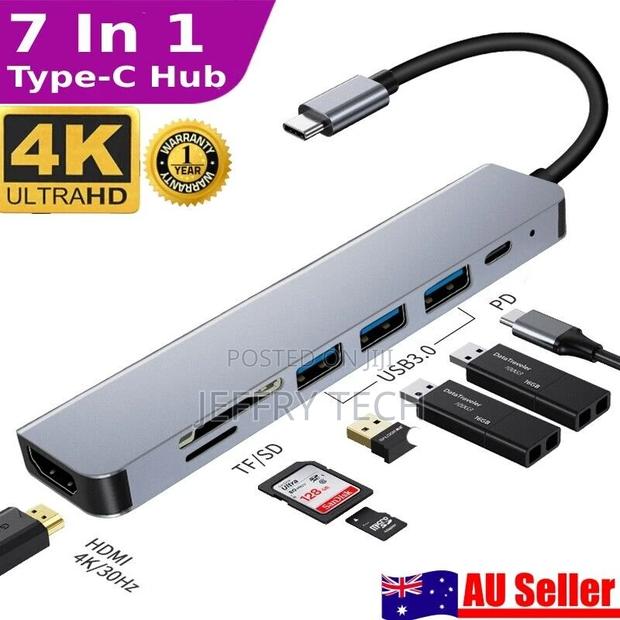 7 in 1 USB-C Type C HD Output HDMI USB Adapter HUB for Ma