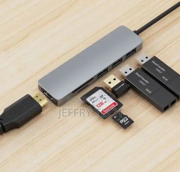 7 in 1 USB-C Type C HD Output HDMI USB Adapter HUB for Ma