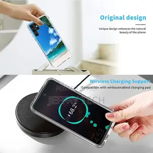 Clear Case for Samsung Galaxy S22 Ultra 5G, Dual Layer Heavy