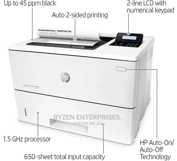 HP Laserjet Pro M501dn Monochrome Laser Printer - main view
