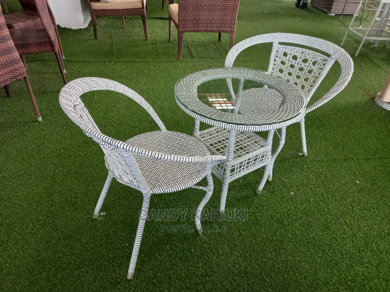 2 Seater Balcony Set White