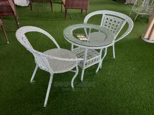 Zebra White 2 Seater Balcony Set