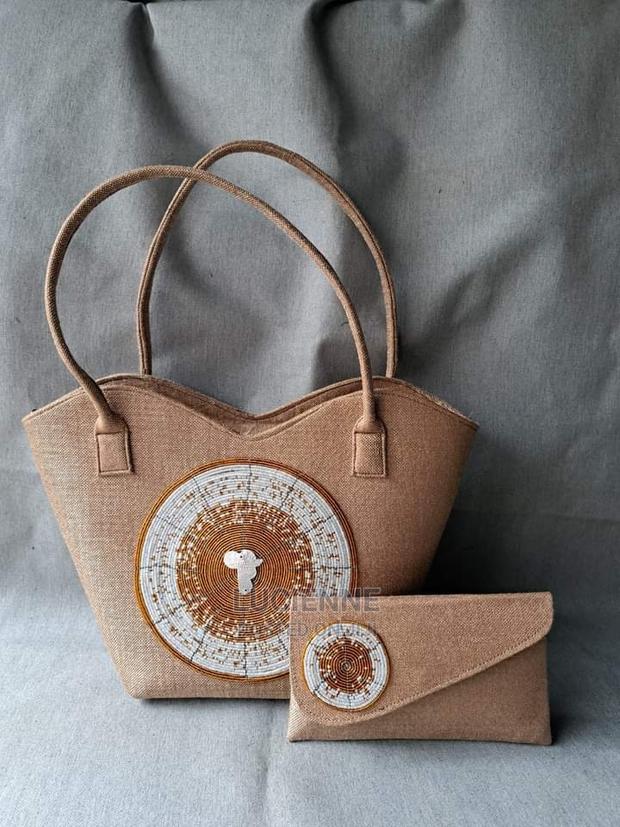 Jute Beaded Handbags - thumbnail 3