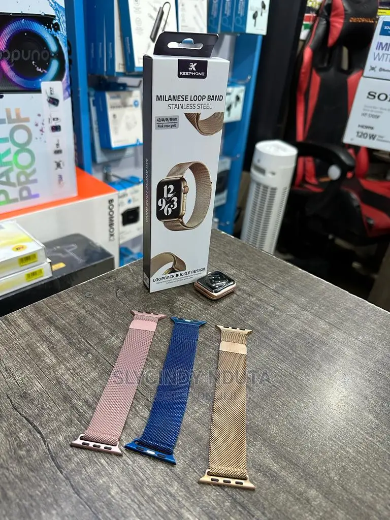 Milanese Loop Band (Gold, Dark Blue,Pink Rose Gold)
