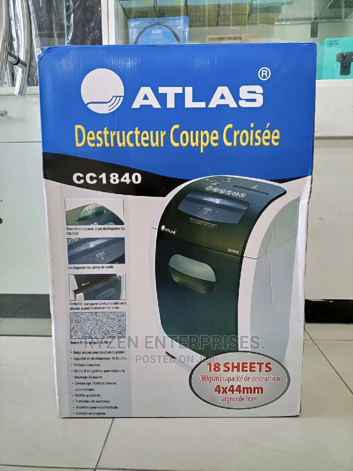 Atlas Cc1840 Paper Shredder/ 18 Sheet Shredder