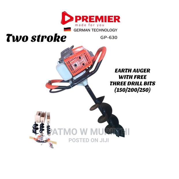 Earth Auger Machine With 3 Auger Bits - main view