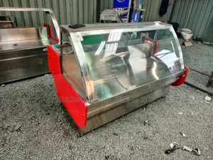 Stainless Steel Curved Glass Meat Chiller