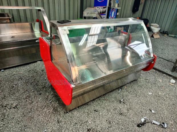 Stainless Steel Curved Glass Meat Chiller - main view