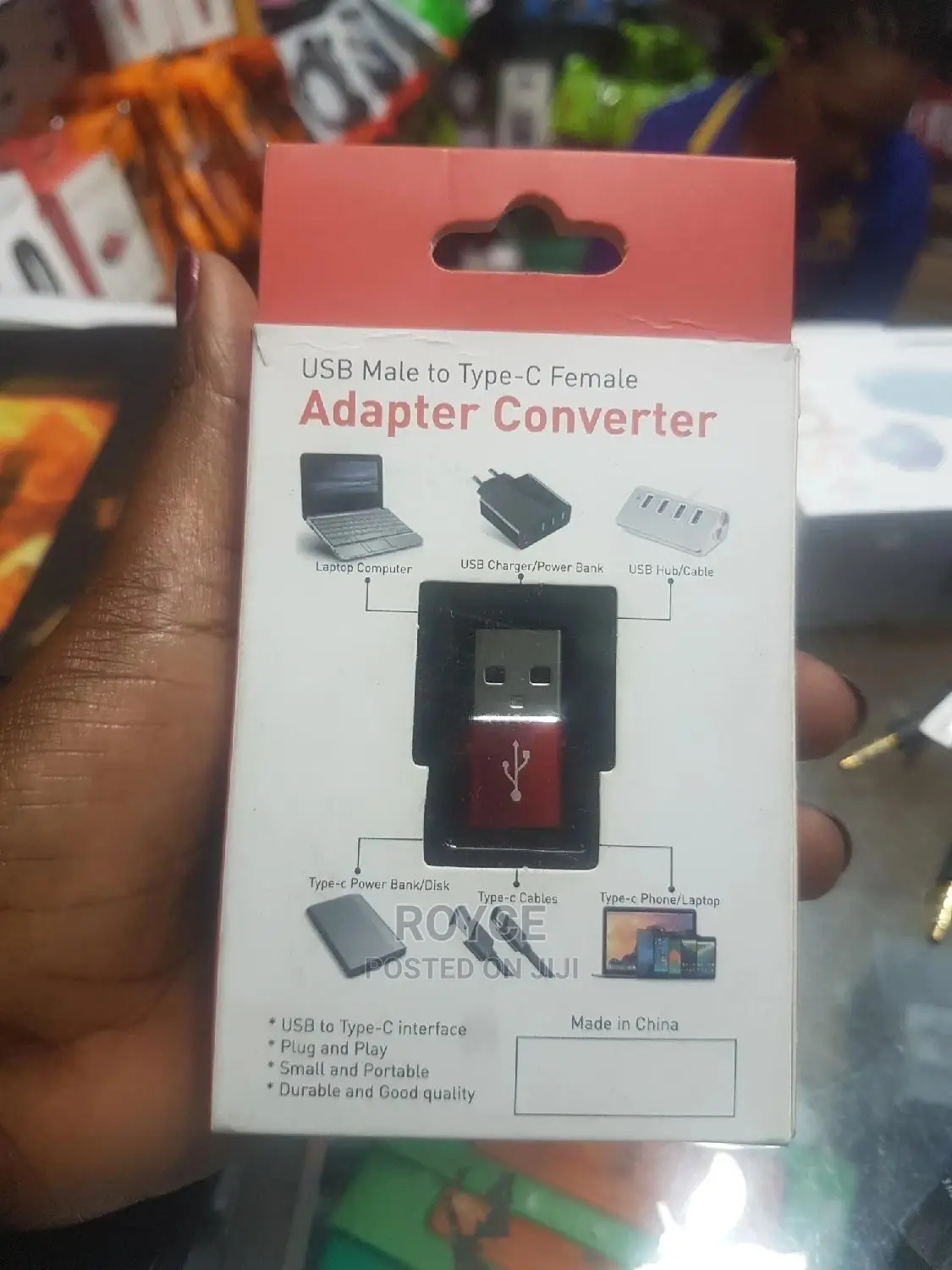 USB Male to Type -C Female Adapter Convertor