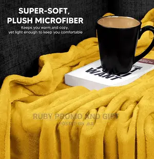 Super Warm Mustard Yellow Fleece Blanket