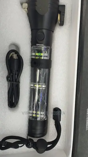 Multi Functional Flashlight Magnetic Knife Solar Alarm Torch