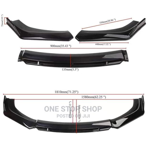 Gloss Black Front Body Kit Lip - thumbnail 2