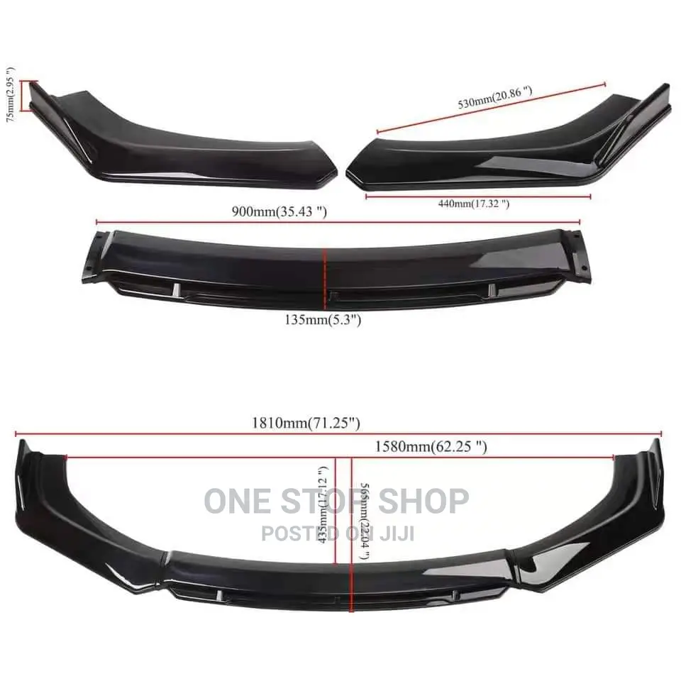 Gloss Black Front Body Kit Lip