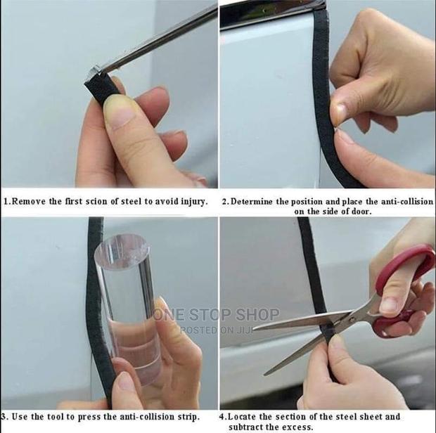 5m Black U Shaped Car Door Edge Antiscratch Protector - thumbnail 2
