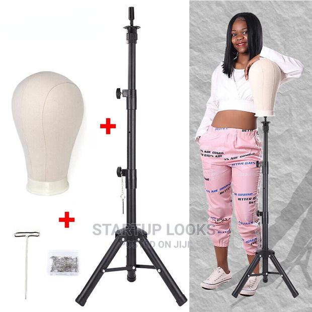 Wig Making Heavy Duty Tripod + Canvas Head+ Tpins - main view