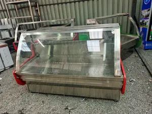Durable Curved Glass Meat Chillers