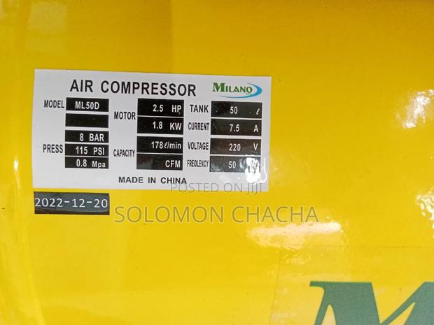 Milano 50litre 2.5hp Air Compressor - thumbnail 3