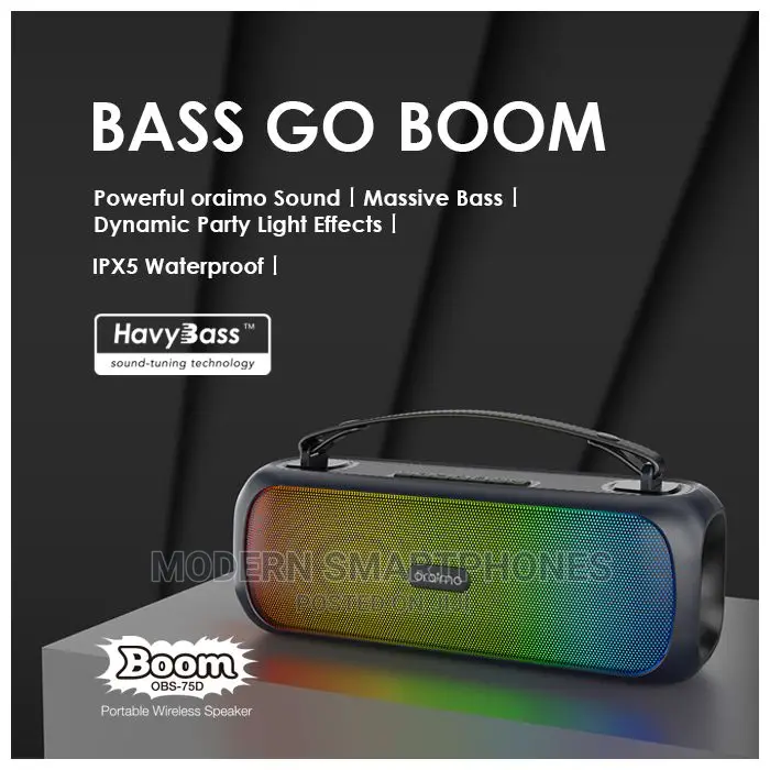 Oraimo Boom Powerful Sound Massive Bass Light Effects