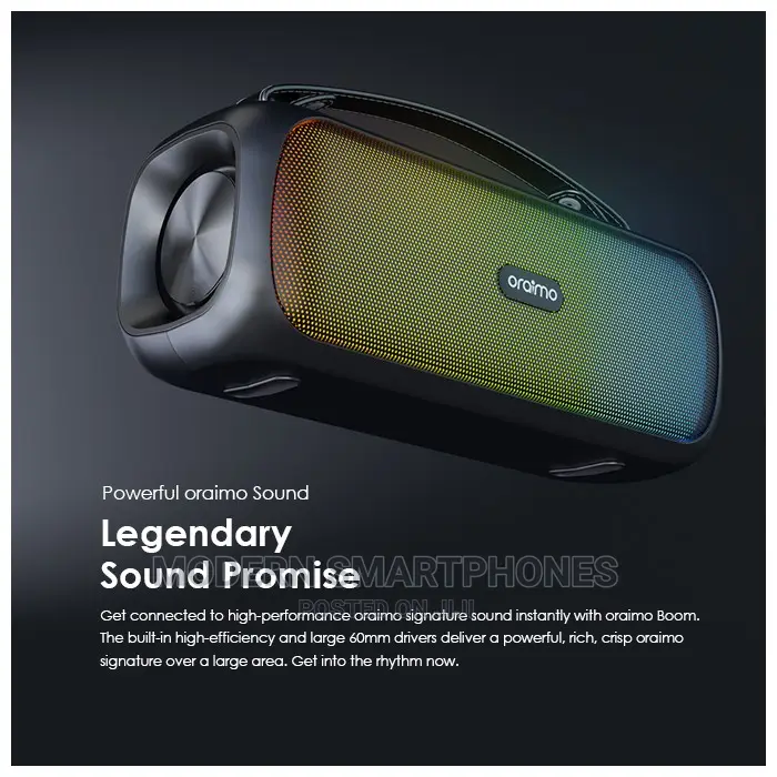 Oraimo Boom Powerful Sound Massive Bass Light Effects