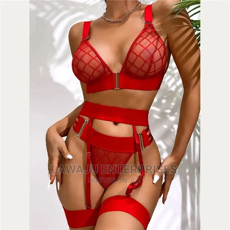 3pcs Fishnet Lingerie Body Fit Set