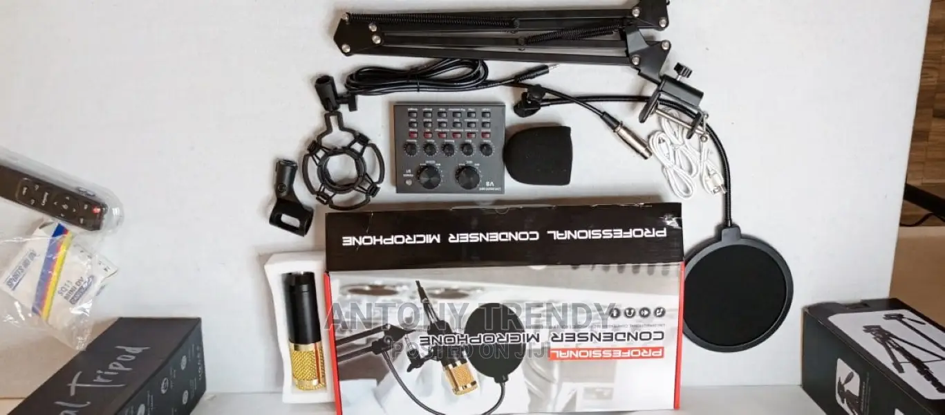 Studio Microphone Bm-800 Condenser Microphone Sound Card