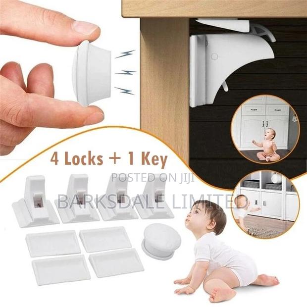 Magnetic Lock Cabinet Drawer Invisible Kids Babyproof Door