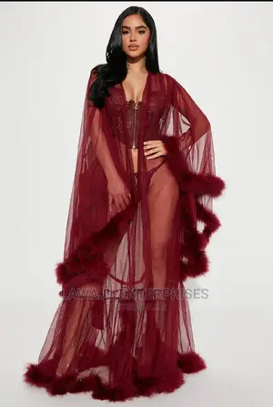 Ladies Double Layered Flawless Sheer Robe Lingerie Nightwear