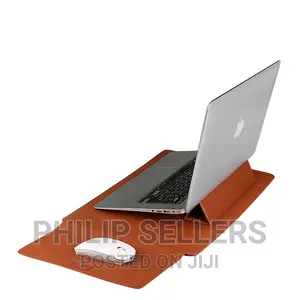 PU Leather Notebook Handbag With Mouse Pad Briefcase