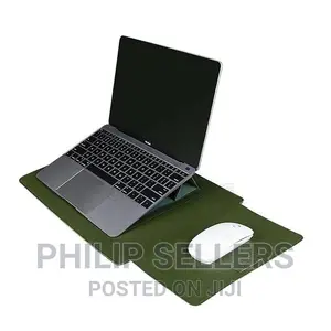PU Leather Notebook Handbag With Mouse Pad Briefcase