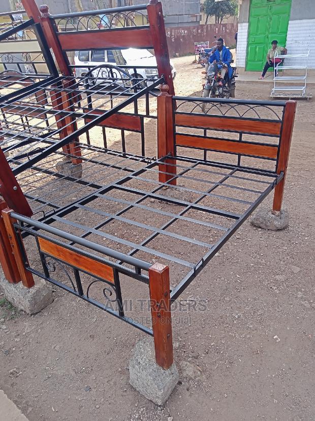 Mahogany Metal Wood Bed-4*6