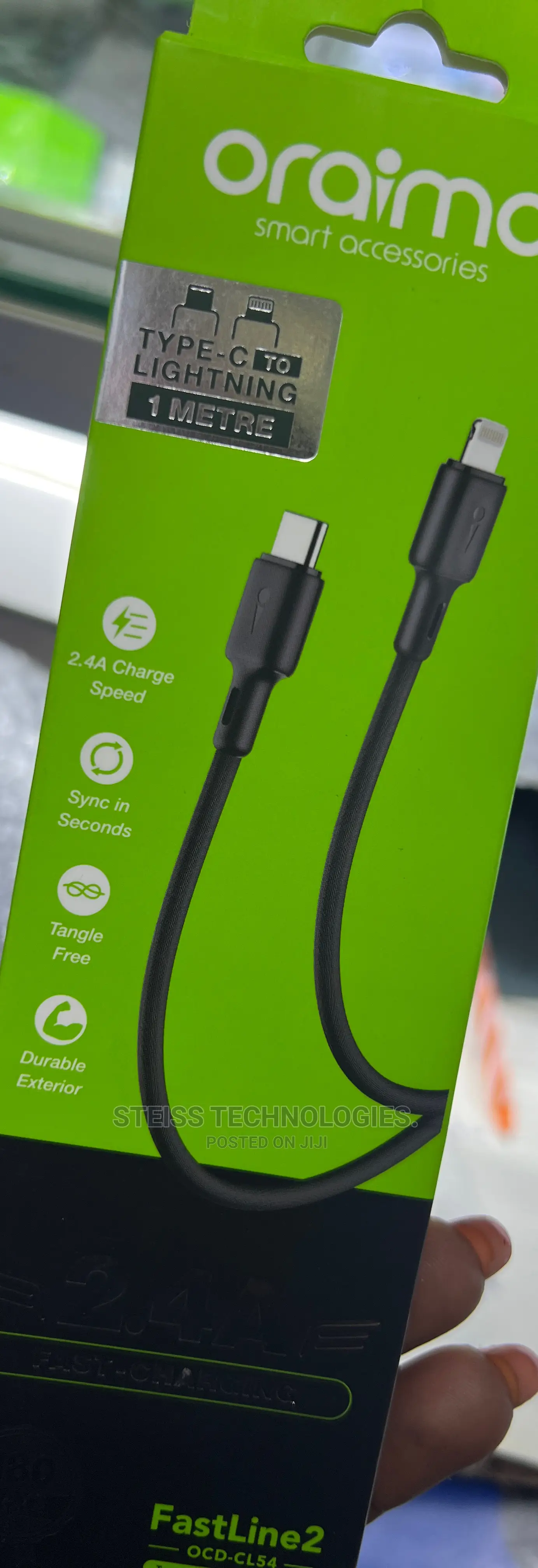 Usb C to iPhone Oraimo Cable.