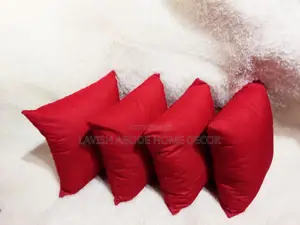Red Plain Color Square Throw Pillow Covers