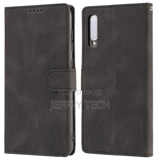 Samsung Galaxy A70 Leather Case (Black) - main view