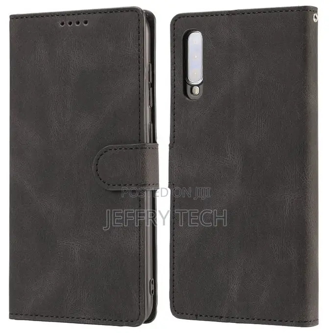 Samsung Galaxy A70 Leather Case (Black)
