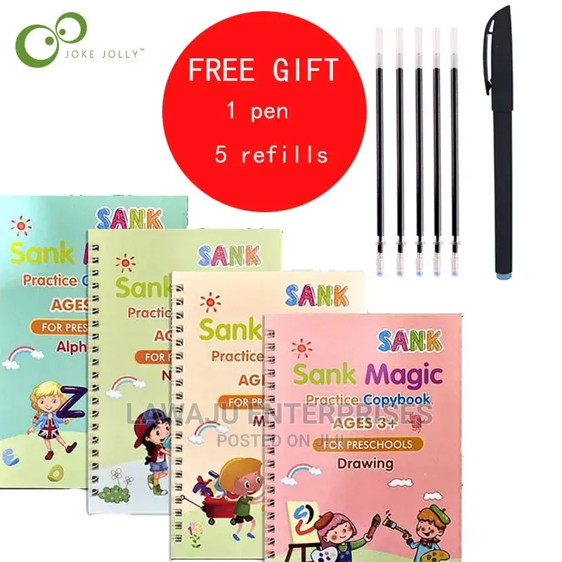4in1 Sank Magic Practice Copy Books For Pre-schoolers