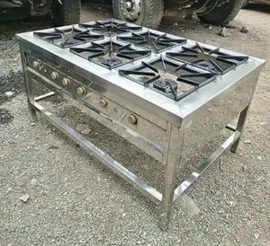 Gas Cooker 6 Commercial Burners