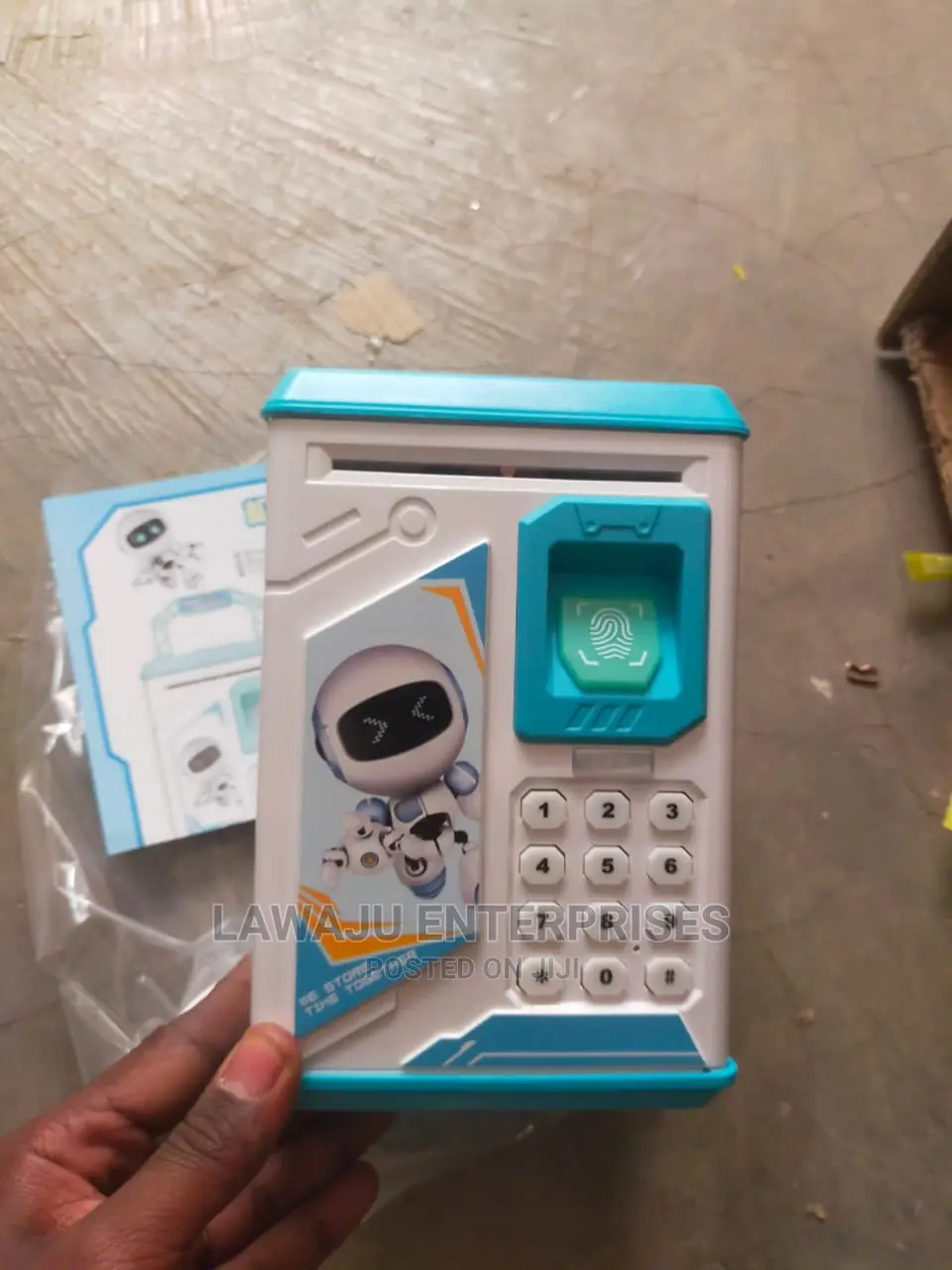Electronic Piggy Bank Fingerprint Money Bank Saving ATM Box