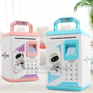 Electronic Piggy Bank Fingerprint Money Bank Saving ATM Box