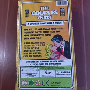 The Couple Quiz Card Game