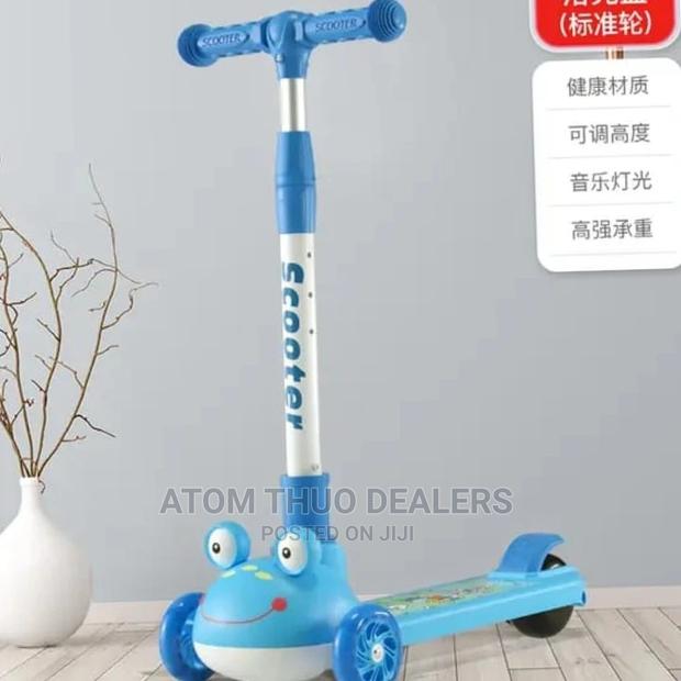 Blue Kids Scooter With Music