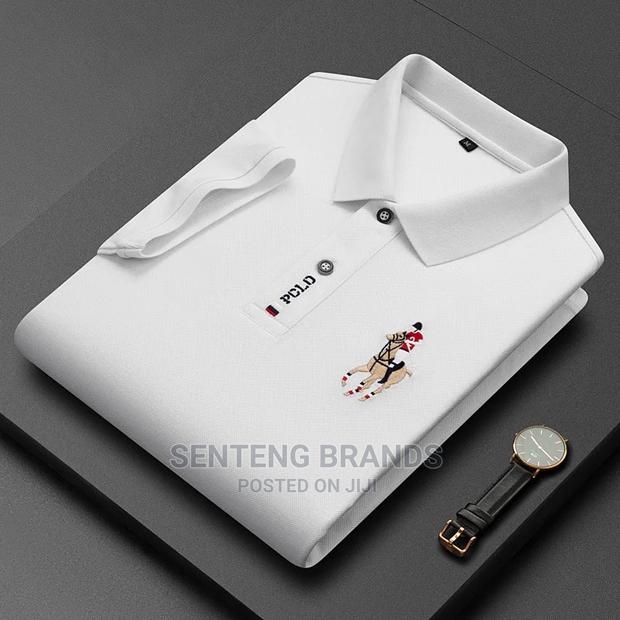 White Classy Polo Tshirts - main view