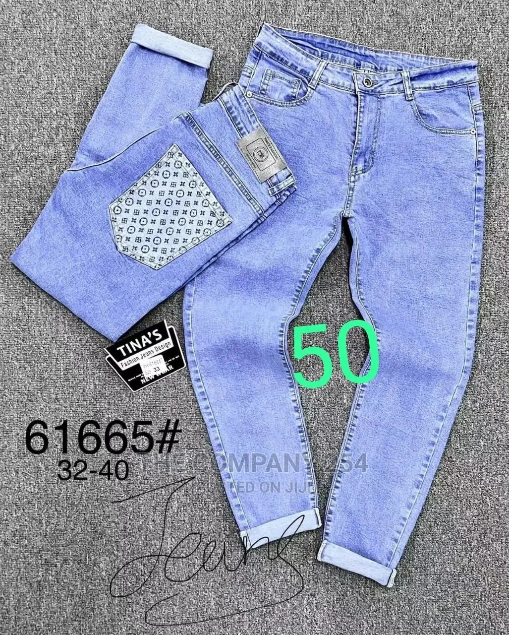 Legit Top Quality Men's Fashion Slim Fit Designer Jeans