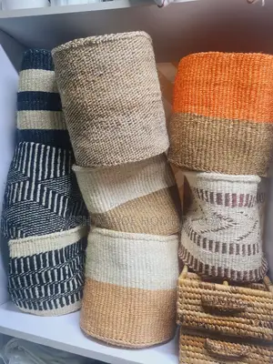 Hand Wooven African Kiondo Basket Size 10