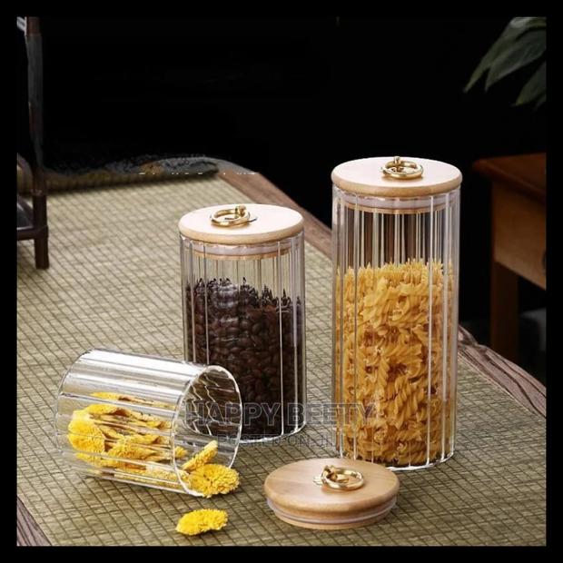3pcs Set Airtight Kitchen Glass Storage Jars